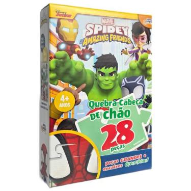 Imagem de Quebra-Cabeça de Chão Spidey Vingadores 28 Peças - Toyster