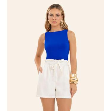 Imagem de Regata Feminina Em Decote Canoa Endless Azul, M, Azul