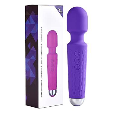 Imagem de Vitoote Massageador pessoal de varinha – Silencioso e à prova d'água – Massageador corporal alivia o estresse muscular – recarregável por USB (roxo)