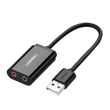 Imagem de Adaptador de Áudio Externo Ugreen Interface Usb 2.0 Preto