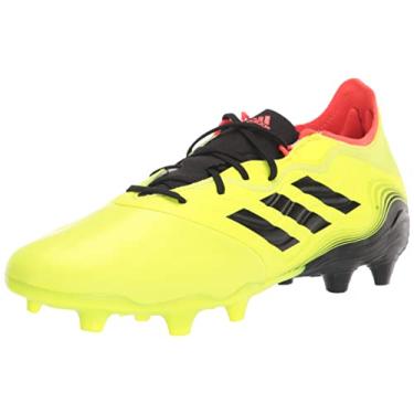 Imagem de adidas Tênis de futebol unissex Copa Sense.2 Firm Ground, Team Solar Amarelo/Preto/Vermelho Solar, 7.5 Women/7.5 Men