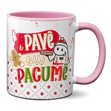 Imagem de Caneca Flork de Natal Frase Engraçada Pavê ou Pacumê (Rosa)