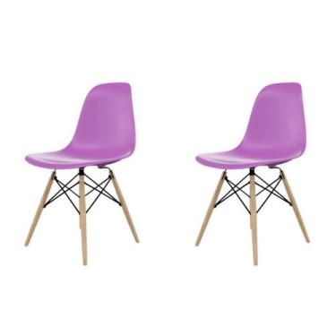 Imagem de Conjunto 2 Cadeiras Eames Pp Lilas - La Mobilia