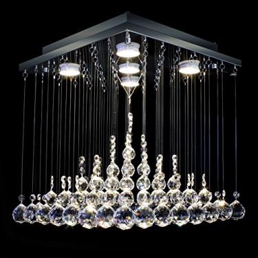 Imagem de Lustre De Cristal Original Plafon Quadrado 38X38X38Cm - Jp-Yama-38