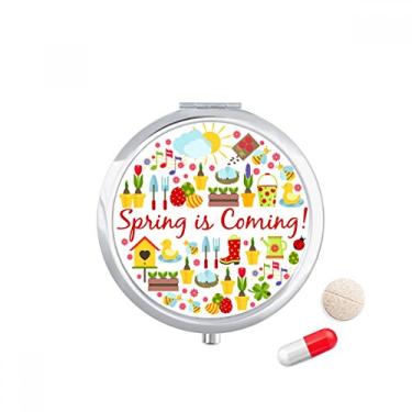 Imagem de Porta-comprimidos redondos para festivais de religião da Páscoa, ovo, pato para remédios