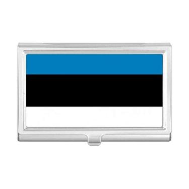 Imagem de Carteira de bolso com bandeira nacional da Estônia, país da Europa, porta-cartões