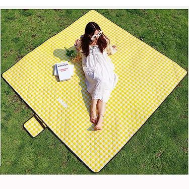 Imagem de Cobertores de piquenique duráveis ​​à prova d'água para ambientes externos familiares, tapete de praia dobrável à prova de areia para crianças, parque infantil, acampamento, caminhadas, grama, viagem
