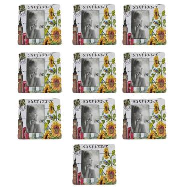 Imagem de Porta Retrato 10x15 Fotografia Kit 10 Unidades Decoraçao Moldura Paris Enfeite Flores Decoraçao Casa Mesa Estante Prateleira Viagem Lembrança