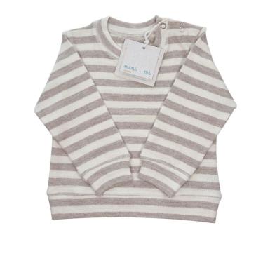 Imagem de Blusa Bebê 100% algodão marrom manga longa Mini.mi Estúdio