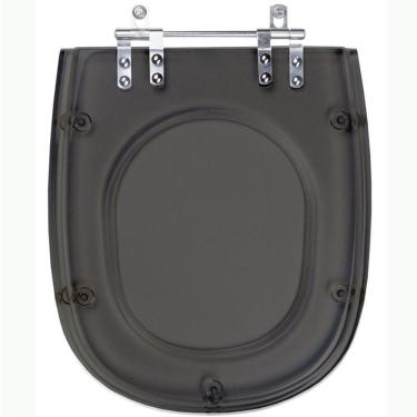 Imagem de Assento Sanitário Poliester Vogue Plus Fume Translucido para vaso Deca