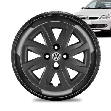 Imagem de Calota Volkswagen Saveiro G5 aro 14 2013 15 Preta Brilhante