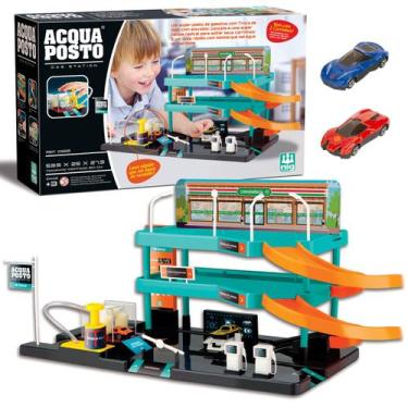 Pista Auto Posto Infantil Com 2 Carrinhos Nig Brinquedos