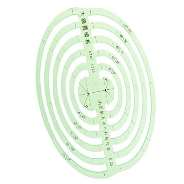 Imagem de Baosity 1 peça de modelos de desenho de plástico com réguas geométricas - grande oval