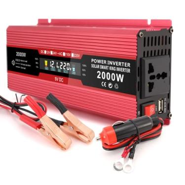 Imagem de Inversor De Onda De CorreçãO, Inversores De PotêNcia Para VeíCulos, 12V-24V Para 110V-220V/2000W, Inversor De Energia Solar, Conversor De Energia Com Dois MéTodos De ConexãO De Energia-12v a 220v