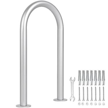 Imagem de HomiShare Corrimão de doca de alumínio, corrimão de embarque de 61 x 33 cm, barra de segurança de alumínio para doca e barco, corrimão de piscina de 91 cm e banheira de hidromassagem, prata