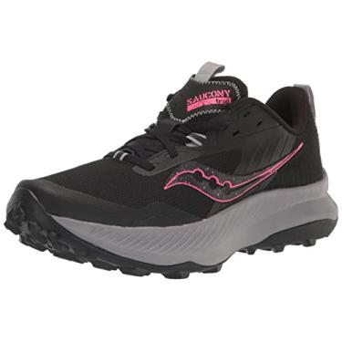Imagem de Saucony Tênis de caminhada feminino Blaze Tr, Preto/Rosa viés, 9.5