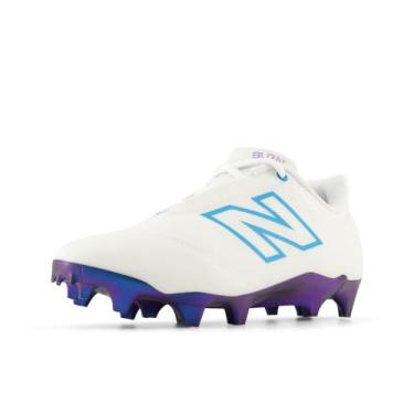 Imagem de New Balance Sapato de Lacrosse Burnx4 Feminino, Branco/preto/azul especiarias, 5