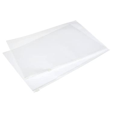 Imagem de YOKIVE Pacote com 20 sacos de arquivo com zíper, pastas de plástico organizador de documentos A4, ótimo para escritório (transparente)
