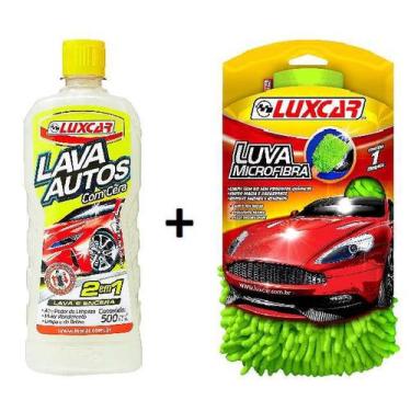 Imagem de Lava Autos Com Cera + Luva De Microfibra Luxcar