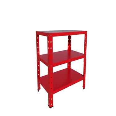 Imagem de Estante Aço Pequena P 45kg 3 Bandejas Bipartida 65cm x 30cm x 45cm Var