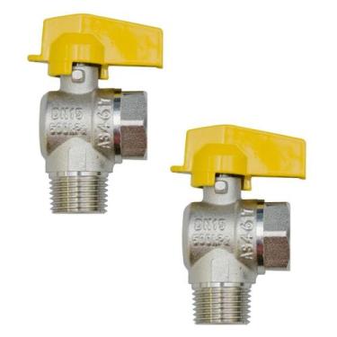 Imagem de Kit 2 Registro Válvula Esférica 90 Rm X Rf 1/2'' Pex Gás - Astra