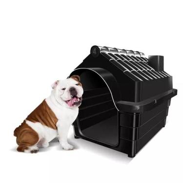 Imagem de Casa Pet Casinha Cachorros Grande Gatos Preto Mega Oferta - MecPet