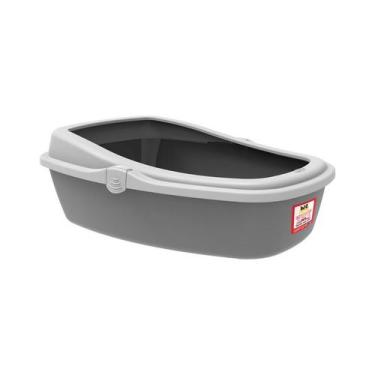 Imagem de Bandeja Sanitária Plast Pet King Taupe para Gatos - Médio