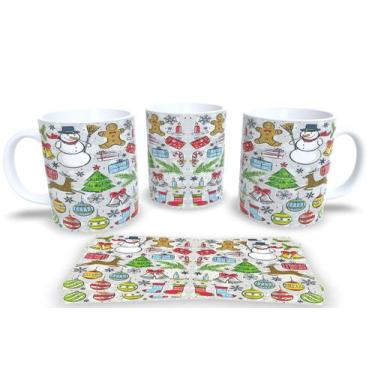 Imagem de Canecas de Porcelana Personalizadas Natal 5 - Estampa Sublimada, Mod.9