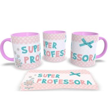 Imagem de Canecas Rosa Personalizadas dia dos Professores - Estampa Sublimada, M
