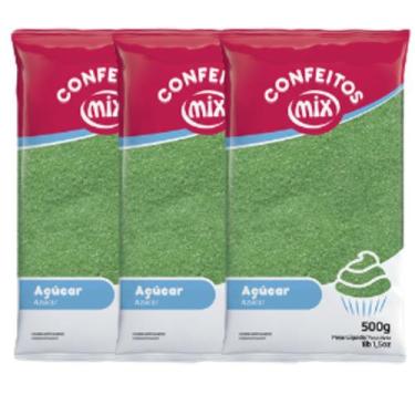 Imagem de Açúcar Colorido Algodão Doce Pipoca Doces Bolo 1,5kg Mix, Verde