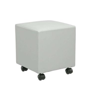 Imagem de Puff Studio 40cm X 40cm X 40cmcourino com Rodizios Branco