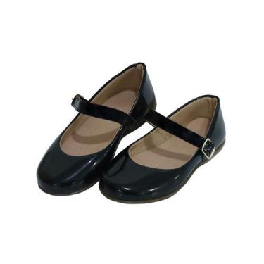 Imagem de Sapatilha Infantil Menina Sapato Boneca Liso Klicpé, Preto, 20
