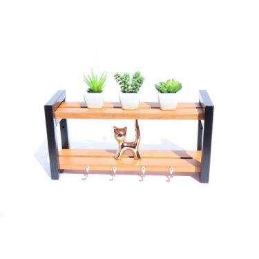 Imagem de Estante suspensa decorativa Chamego 40cm, Rose Gold