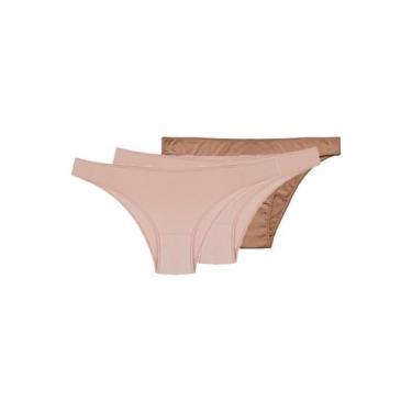 Imagem de Kit com 3 Calcinhas Biquíni Hope 35840, Bege, G