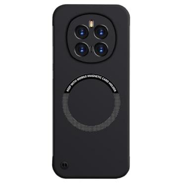 Imagem de HAO RIYLN Capa magnética para Honor Magic 7 Pro/7, capa de proteção de lente completa, fina, fina, dissipação de calor, à prova de choque, minimalista, preta, 7