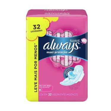 Imagem de Absorvente Always Maxima Protecao Suave com Abas 32 Unidades Leve mais