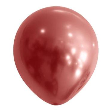 Imagem de Balão Cromado Reflex Vermelho nº9 23cm - 25 Unidades - Balões Joy