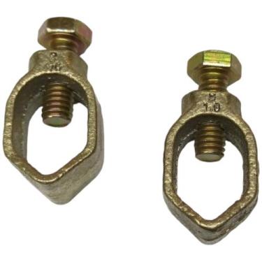 Imagem de Kit 2 Grampo de Aterramento Simples para Haste de 1/2 até 5/8 Conector