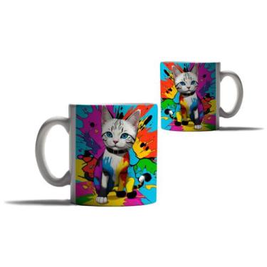 Imagem de Caneca Personalizada Presente Pop Arte Moda Gatos Quadrinhos - Enjoy S