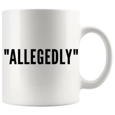 Imagem de Panvola Caneca alegadamente advogada presente de formatura engraçado para estudante de direito, professor, advogado, xícara de café de cerâmica, novidade (branco, 325 ml)