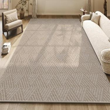 Imagem de Tapete listrado artístico bege creme linha geométrica tapetes sala de estar luxo decorativo tapetes quarto tapete, YHT010,2,B,300x400CM