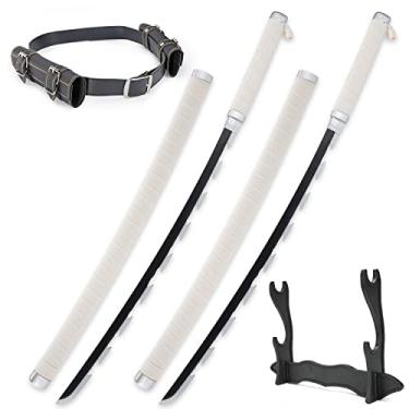 Imagem de Cold Blade Espada Demon Slayer - Réplica de Anime Katana de 41 Polegadas com Cinto e Suporte - Espadas Inosuke com Design Autêntico