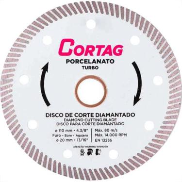 Imagem de Disco Diamantado Cortag Porcelanato Turbo 110Mm X 20Mm - 60863