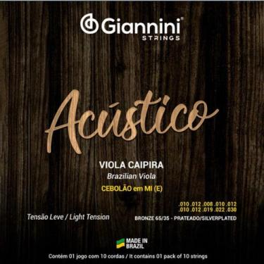 Imagem de Jogo Cordas Viola Acústico Bronze Cebolão Mi Leve  GESVAL - Giannini S