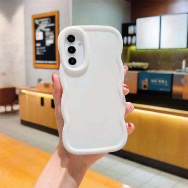 Imagem de Capa de telefone com moldura de onda colorida fofa para Oneplus 12R 11R Ace2 12 ACE3 NordN30SE Capa amortecedora à prova de choque, branca, para OneplusNordN20SE, 4G