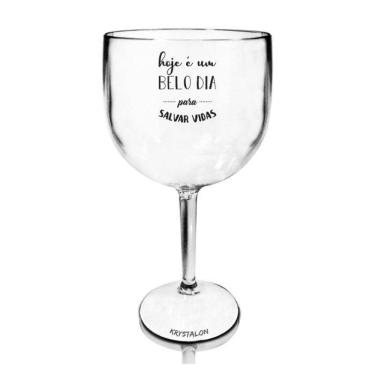 Imagem de Taça Gin Acrílico Personalizada Transparente Salvar Vidas