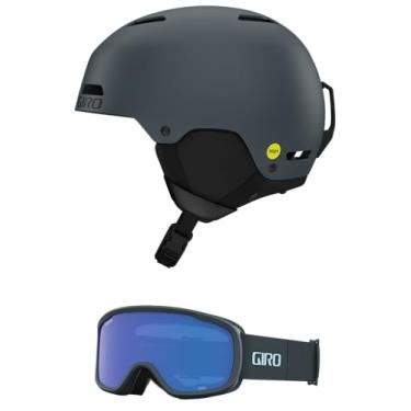 Imagem de Giro Ledge Mips Combo Packski Helmet - Capacete De Snowboard Com Óculos Combinando Matte Dark Shark/Cruz Shark Cobalt M (55,5-59 Cm)