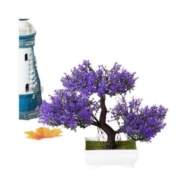 Imagem de Mini Bonsai Artificial em Vaso de Plástico - Decoração para Mesa e Jar