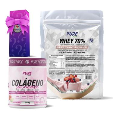 Imagem de Kit Colágeno Hibisco C/Limão + Whey Concentrado 70% Chocolate Alpino-Unissex