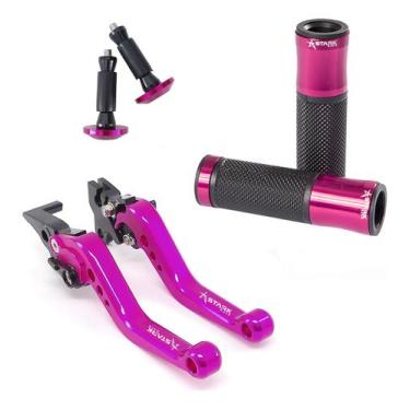 Imagem de Kit Manete Manopla Peso Esportivo Ninja250 300 400 Z400 Z300 - Stark R